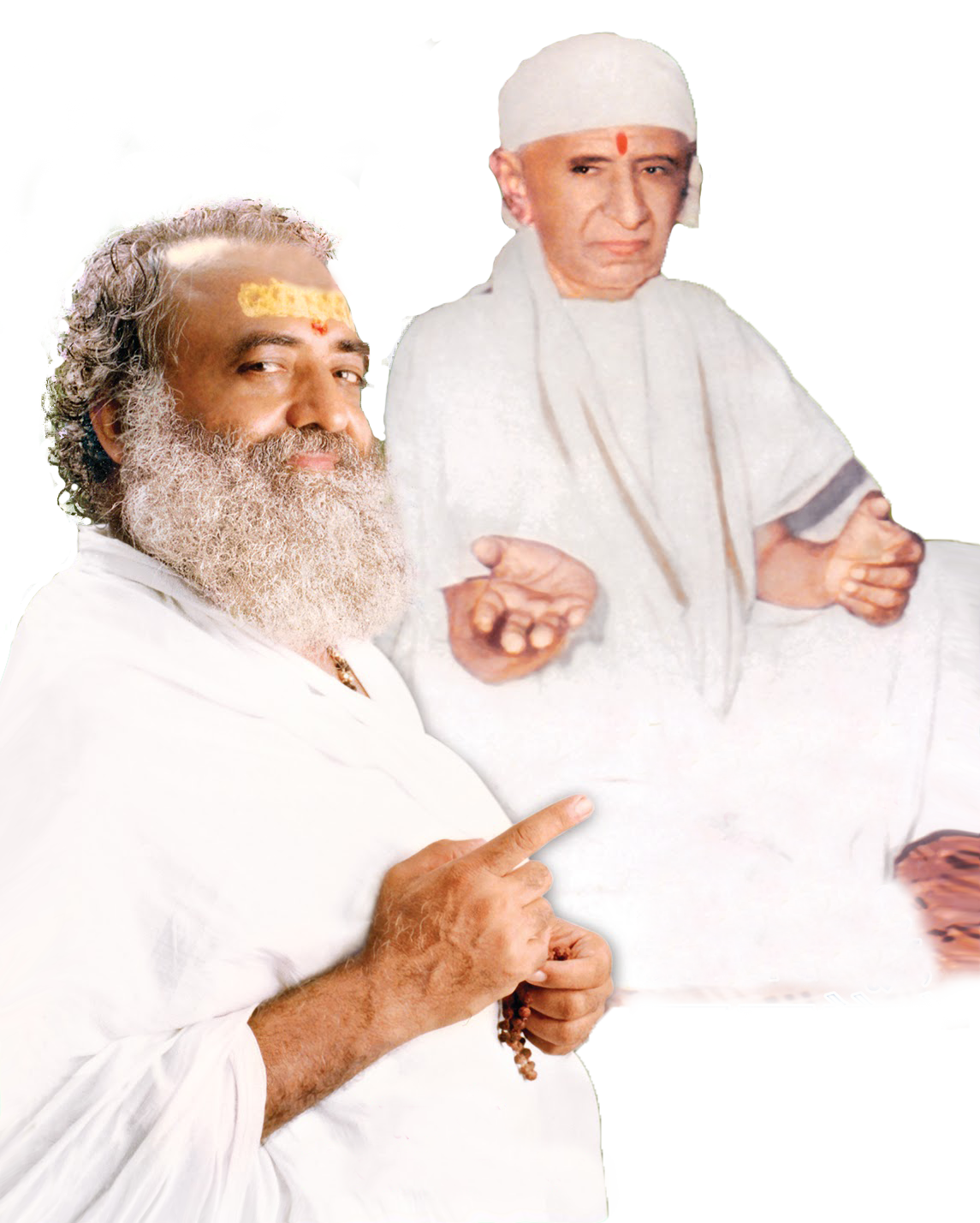 Bapuji with Leelashahji Bapu